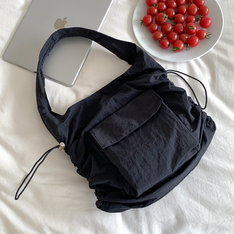 Catherine Pocket Shirring Side String Shoulder Bag