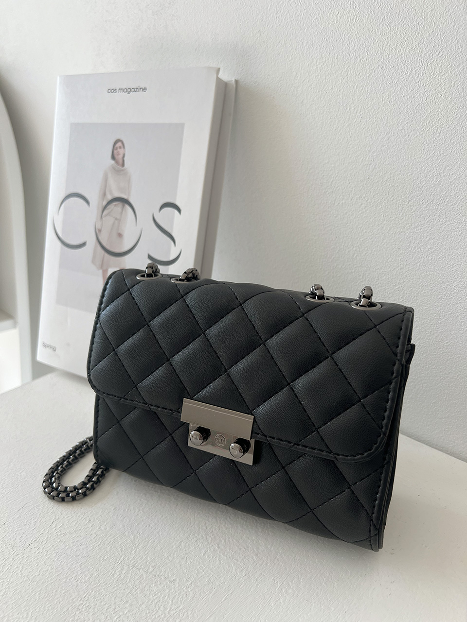 Kate Quilted Square Mini Chain Shoulder Bag