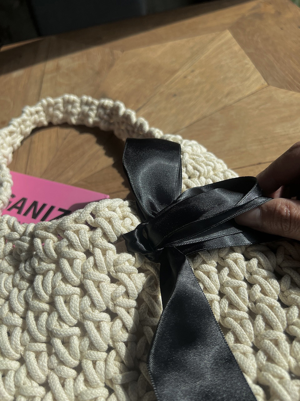 Ribbon Ballet Core Knit Tote Bag (5 colors)