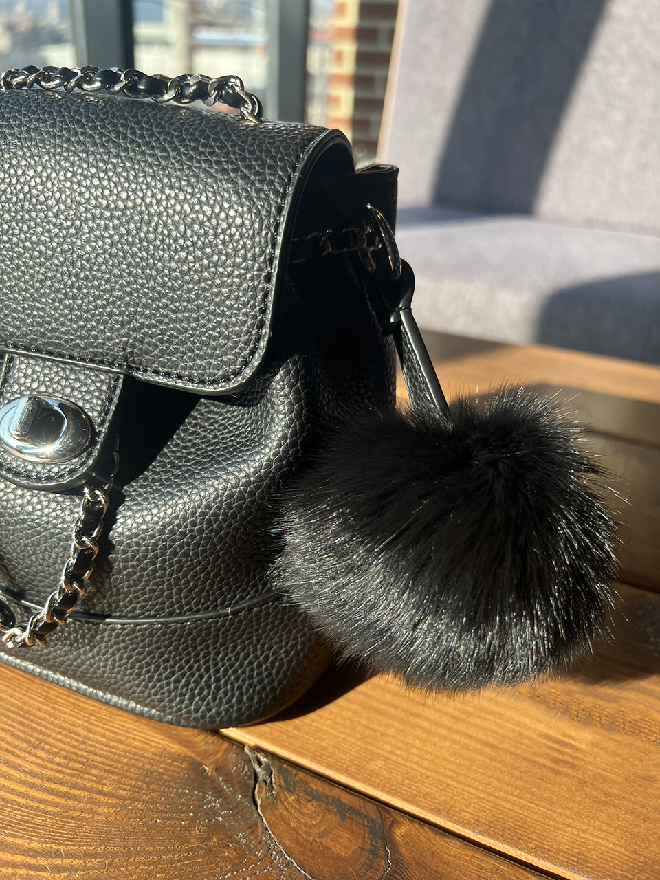[Fur Keychain Included] Boel Mini Chain Shoulder Bag