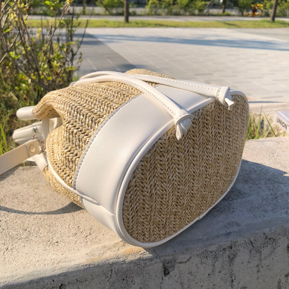Rattan Mini Bucket Bag / Cross Bucket Bag (3 colors)