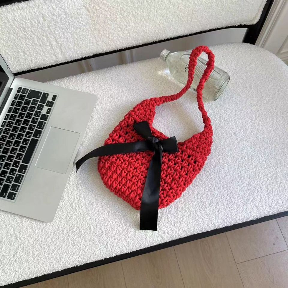 Ribbon Ballet Core Knit Tote Bag (5 colors)