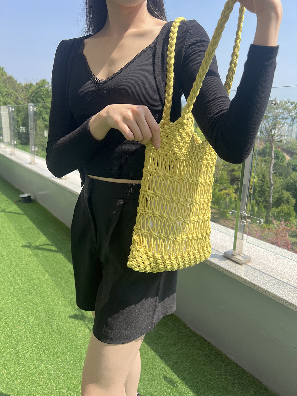 Knitted mesh shoulder bag (5 colors)