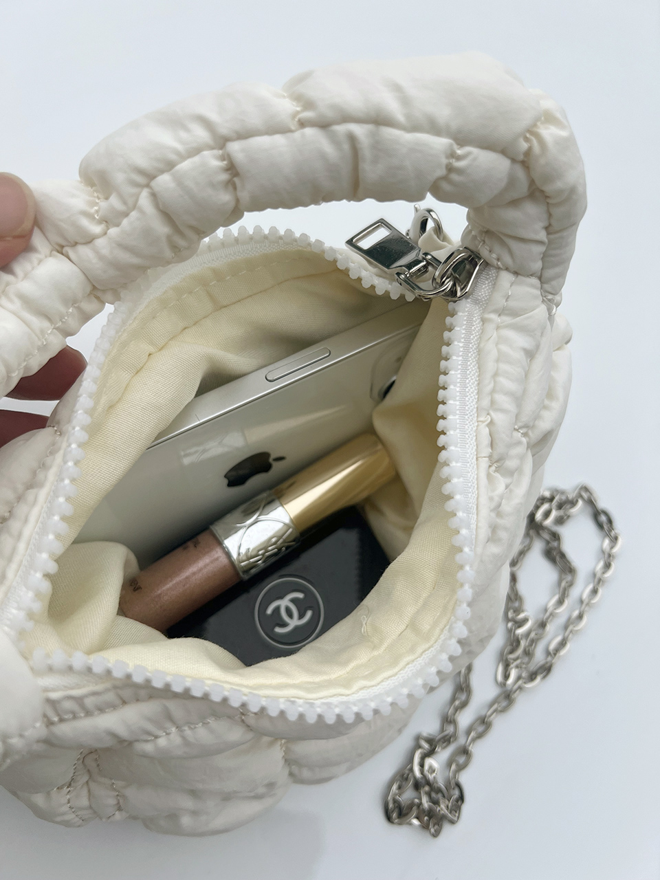 Twoyou Quilted Chain Mini Tote Bag
