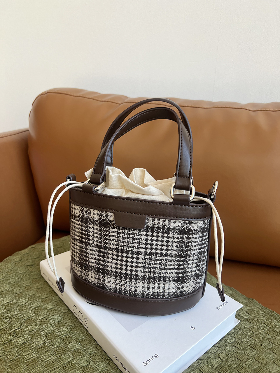 Ofen Classic Check Mini Bucket Bag