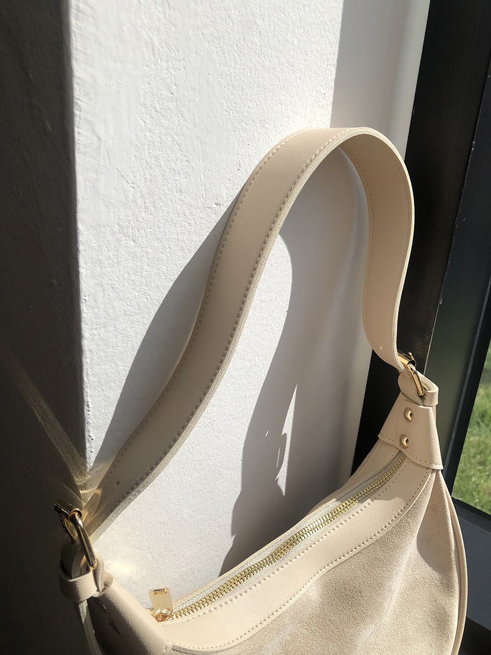 Suede Mini Two-Strap Shoulder Bag