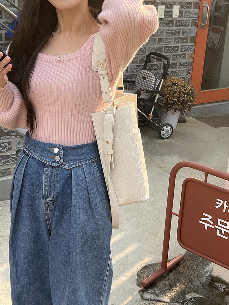 Two-way Big Cross Bucket Bag (7 colors)