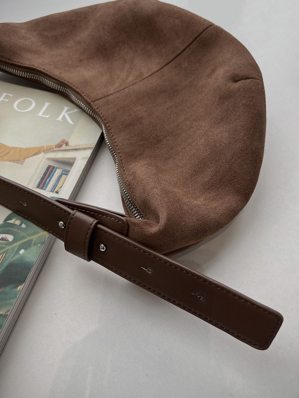 Suede Round Tote Bag/Shoulder Bag