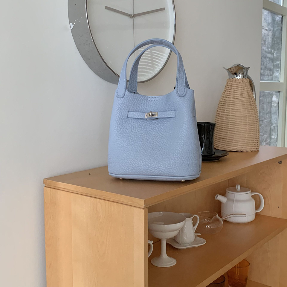 Leather buckle 2-way tote bag (6 colors)