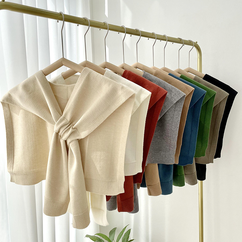 Knitted scarf/faux cardigan/shawl (9 colors)