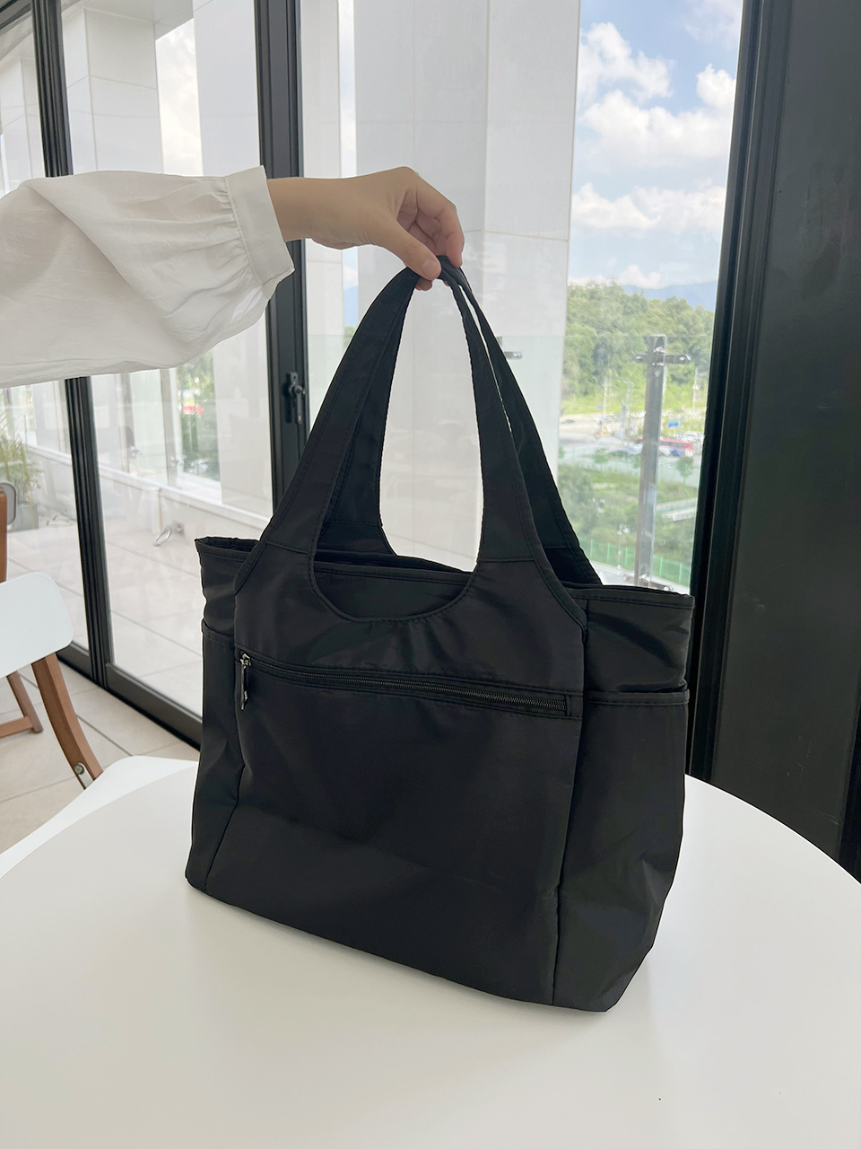 [Waterproof] Zipper Big Shoulder Bag