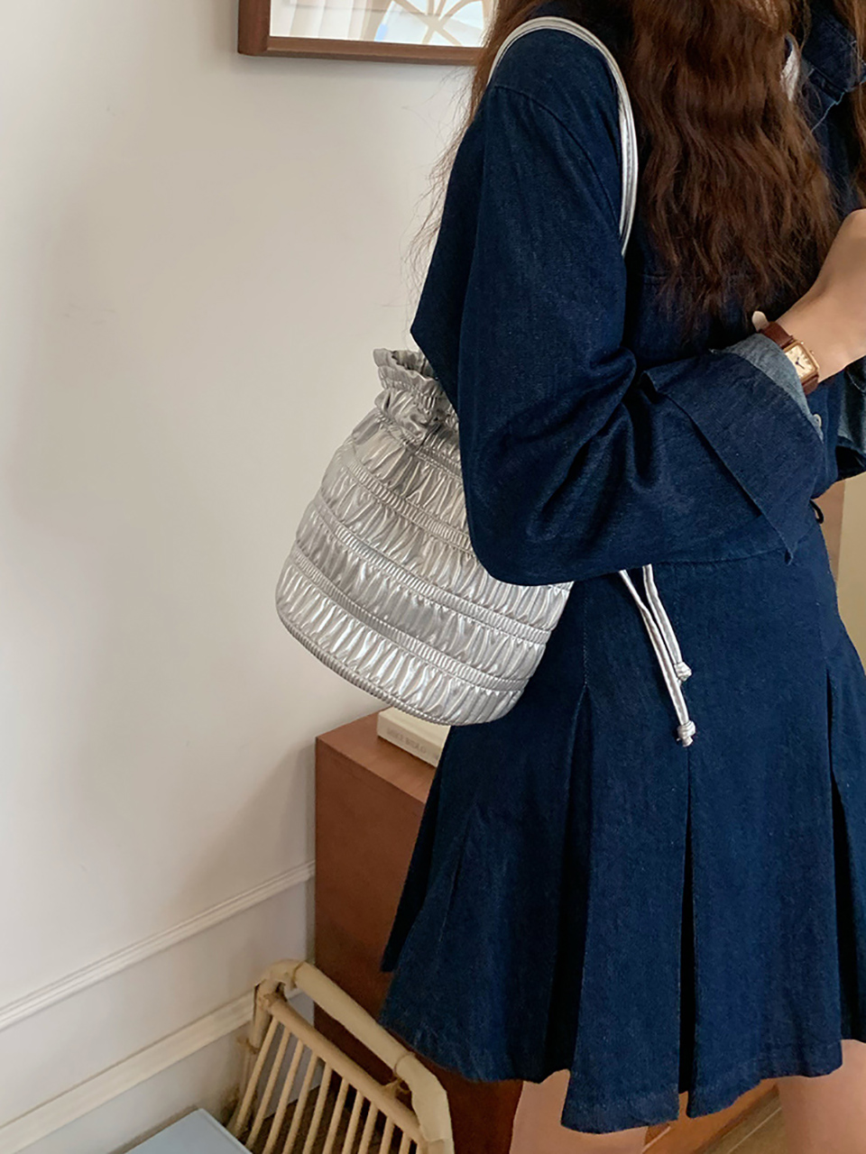 Lauren Fritz Shirring Shoulder Bag