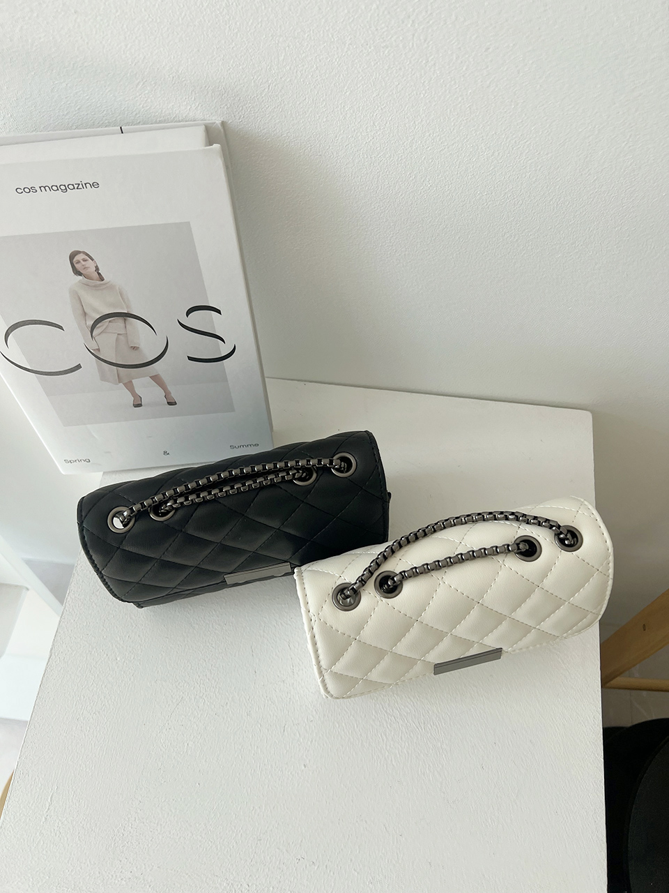 Kate Quilted Square Mini Chain Shoulder Bag