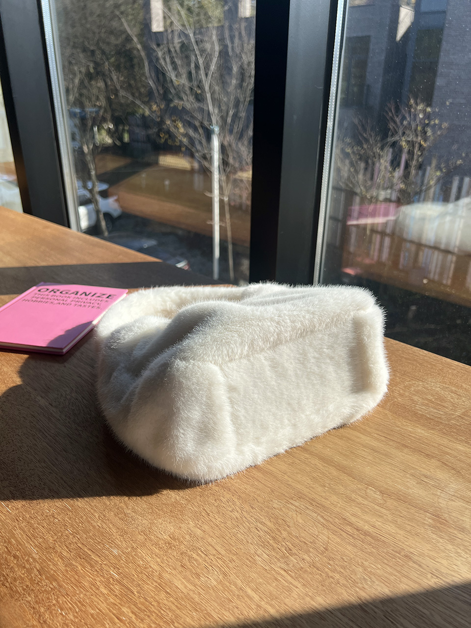 Eldon Shirred Fur Tote Bag