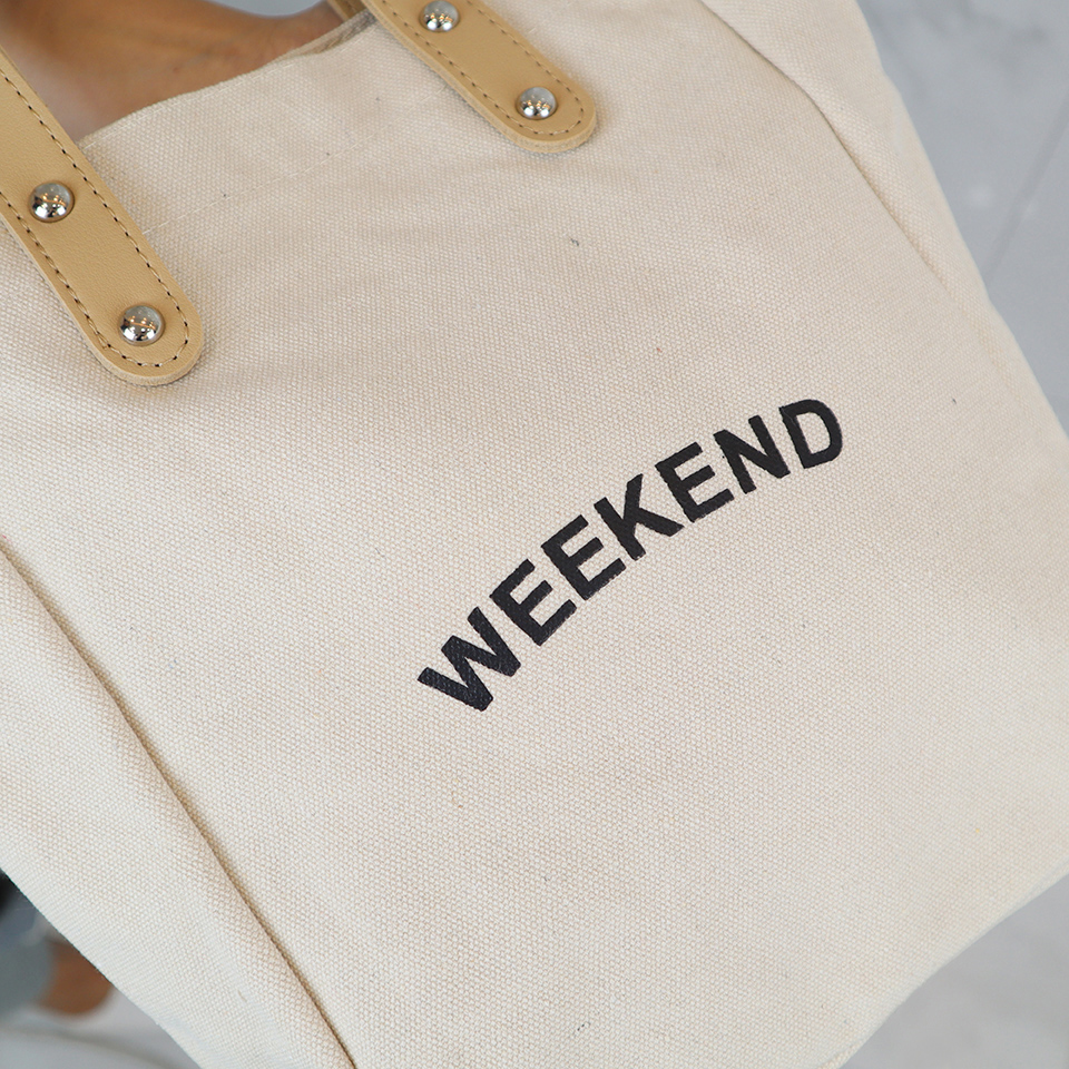 Canvas Lettering 2-Way Bag
