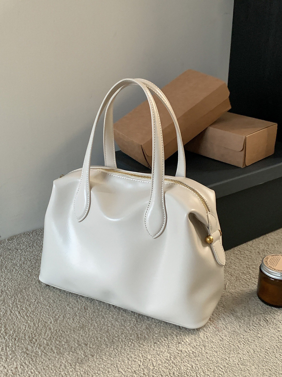 Enamel Square Tote Bag (4 colors)