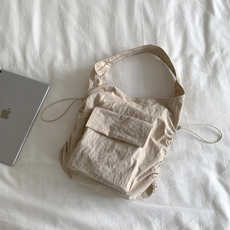 Catherine Pocket Shirring Side String Shoulder Bag