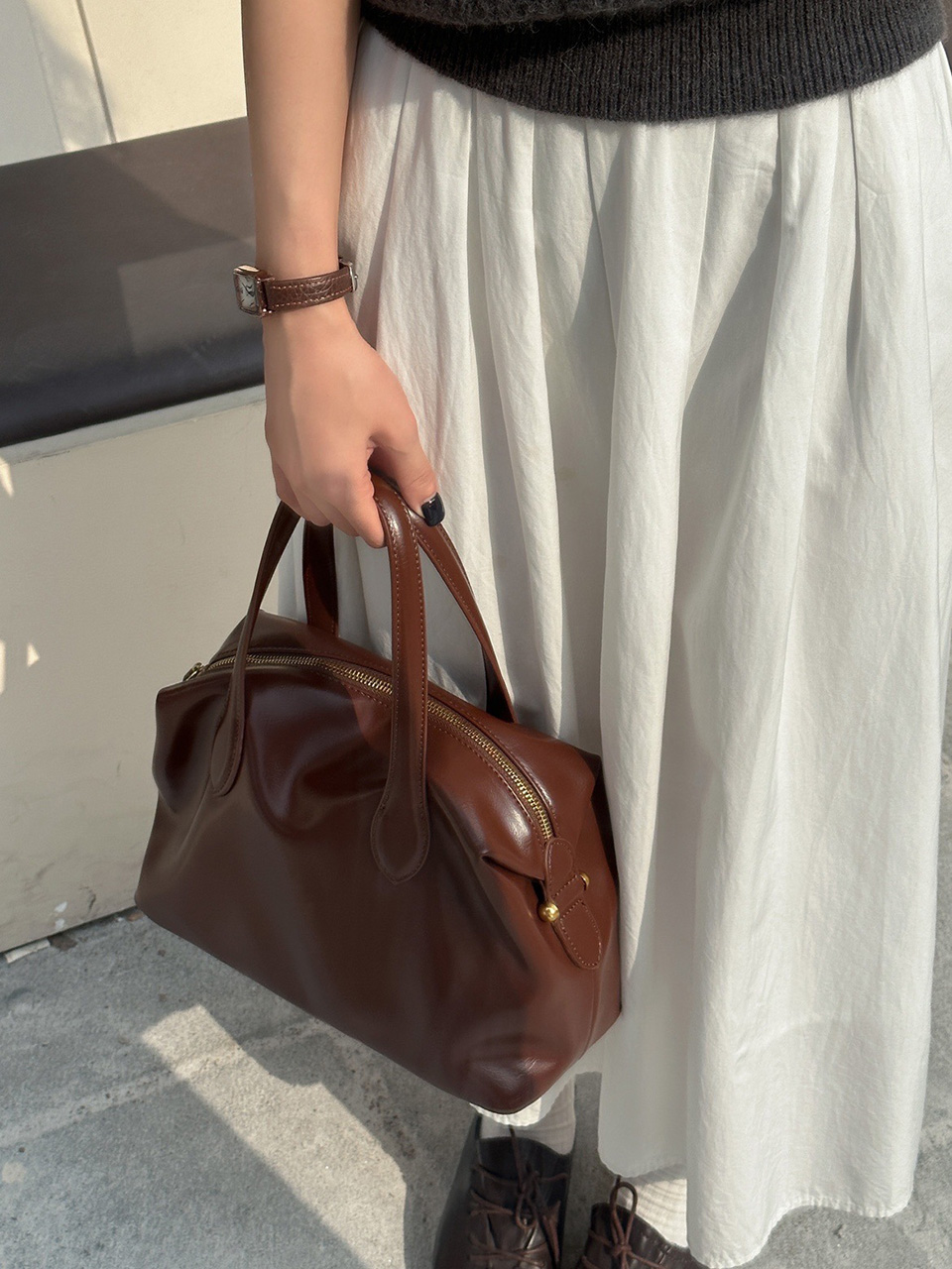Enamel Square Tote Bag (4 colors)