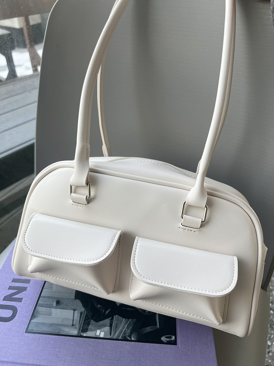 2-Pocket Mini Bucket Shoulder Bag (4 colors)