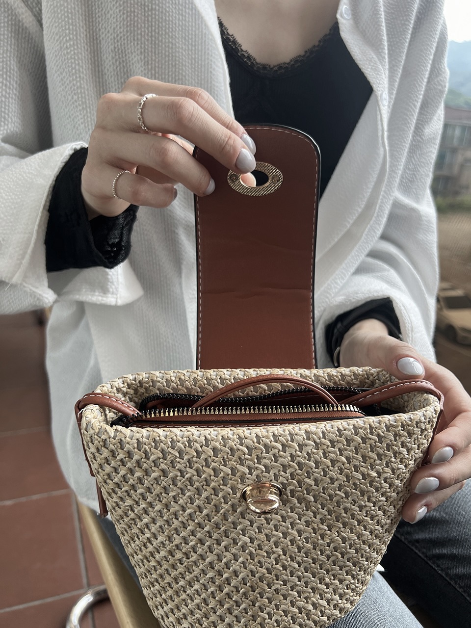 Medium Buckle Flap Mini Crossbody Bag (2 colors)