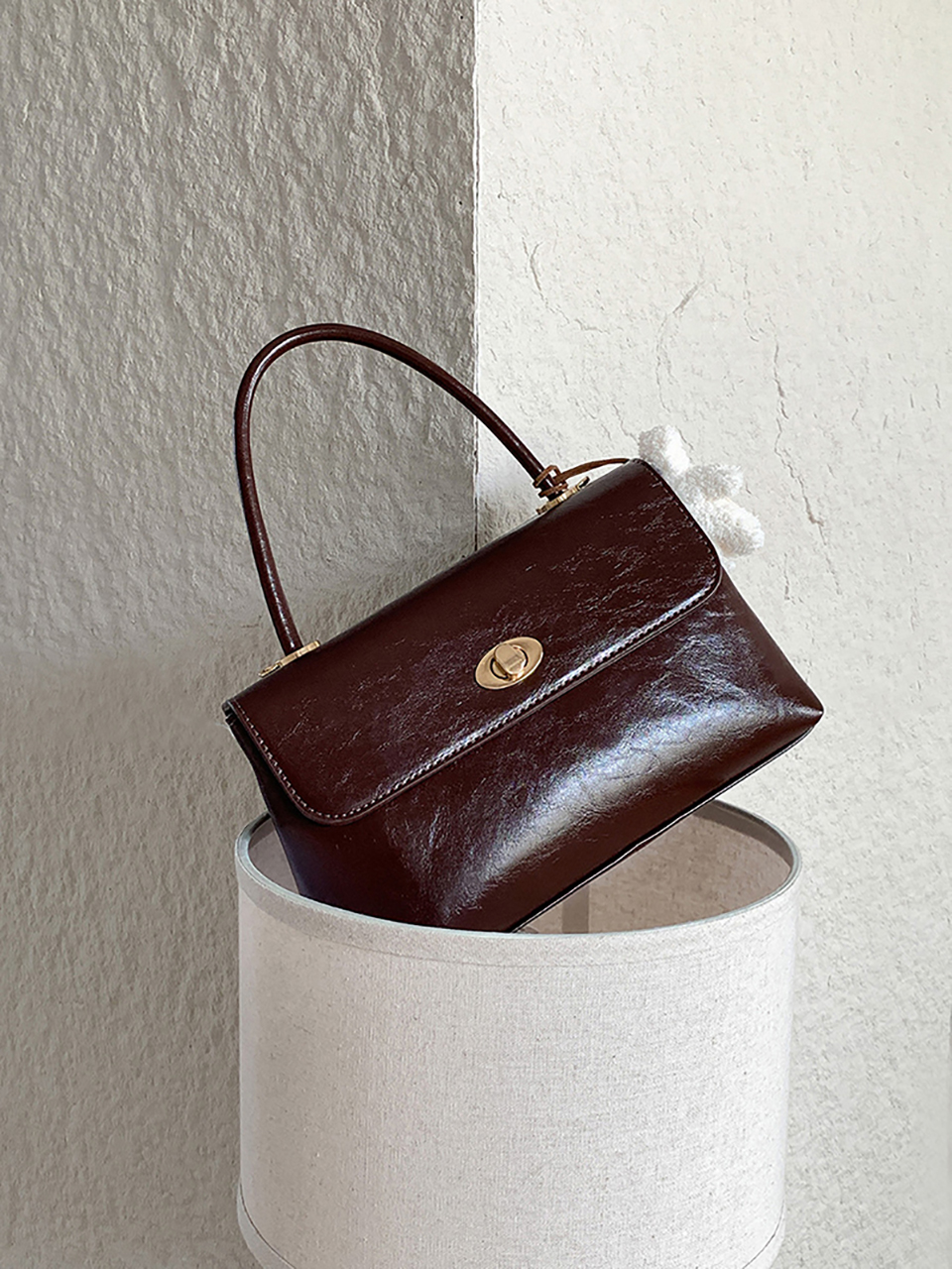Square buckle tote bag (6 colors)