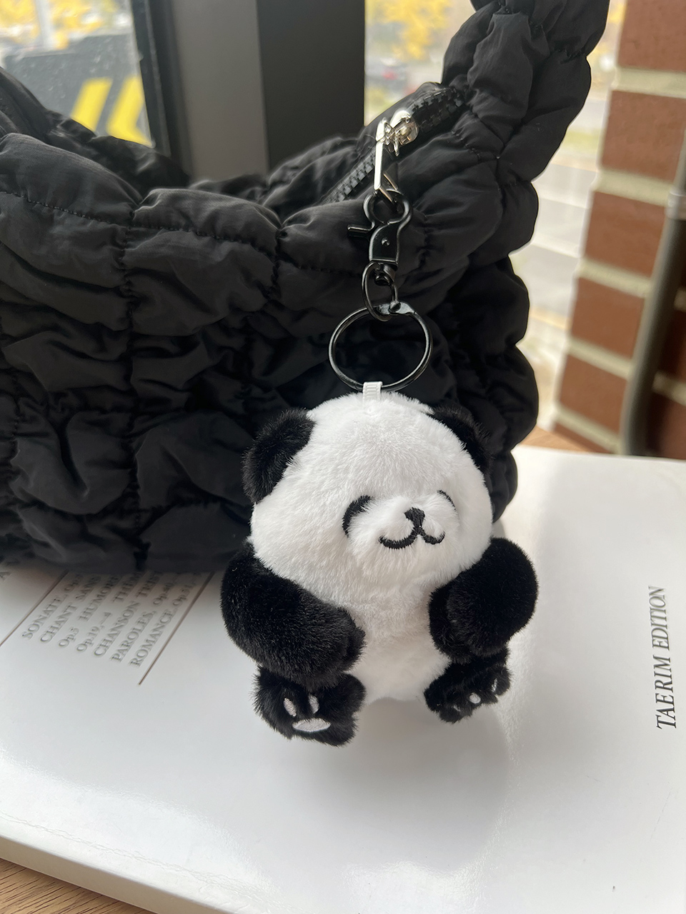 Cute Panda Plush Keychain Bag Charm