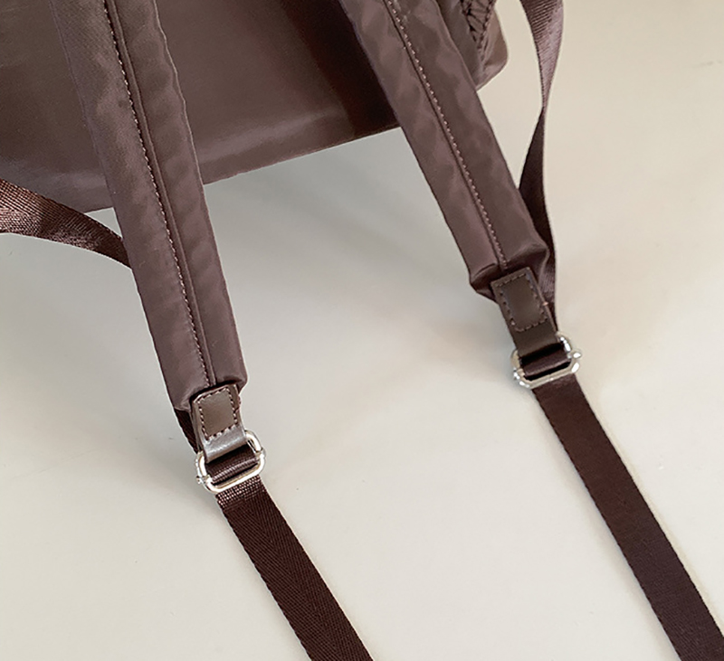 Buckle nylon string pocket daily backpack