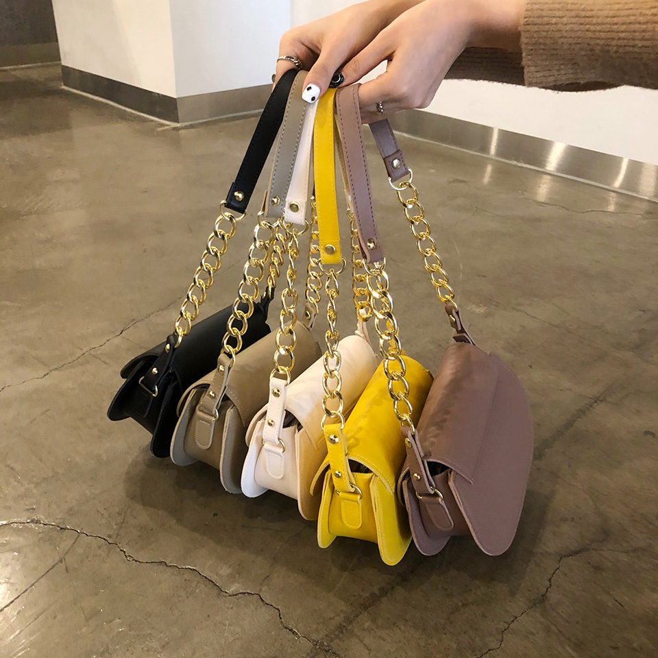 Soft chain mini shoulder bag (with cross strap)