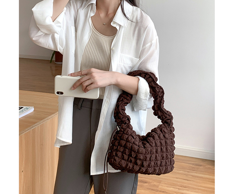 Bubble Shirring Quilted Mini Shoulder Bag