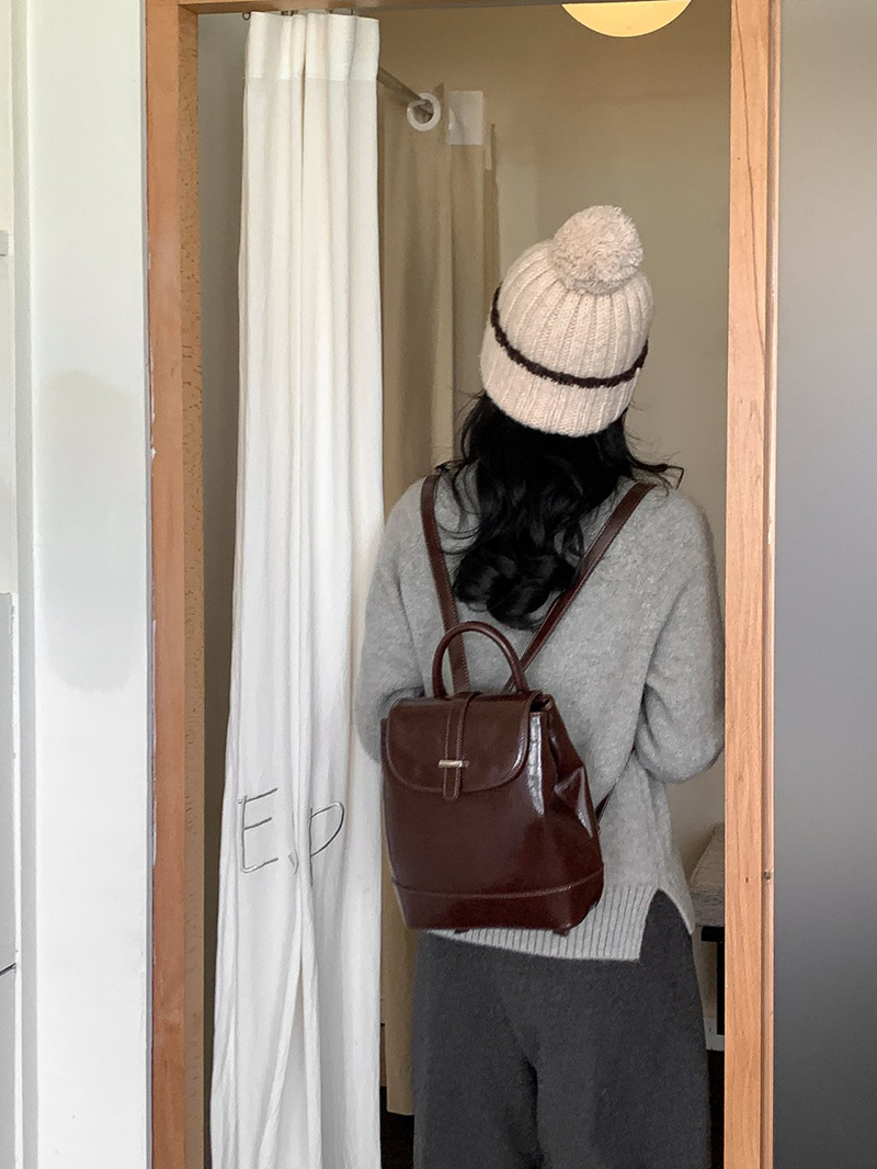 Crack Classic Leather Mini Backpack