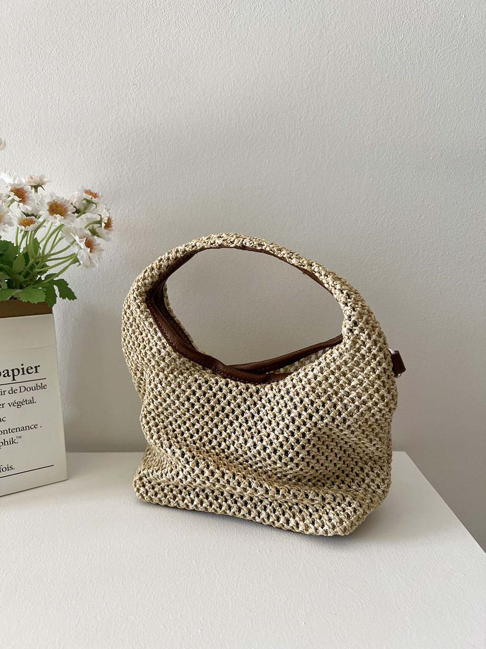 Sevier Rattan 2-Way Summer Mini Tote Bag
