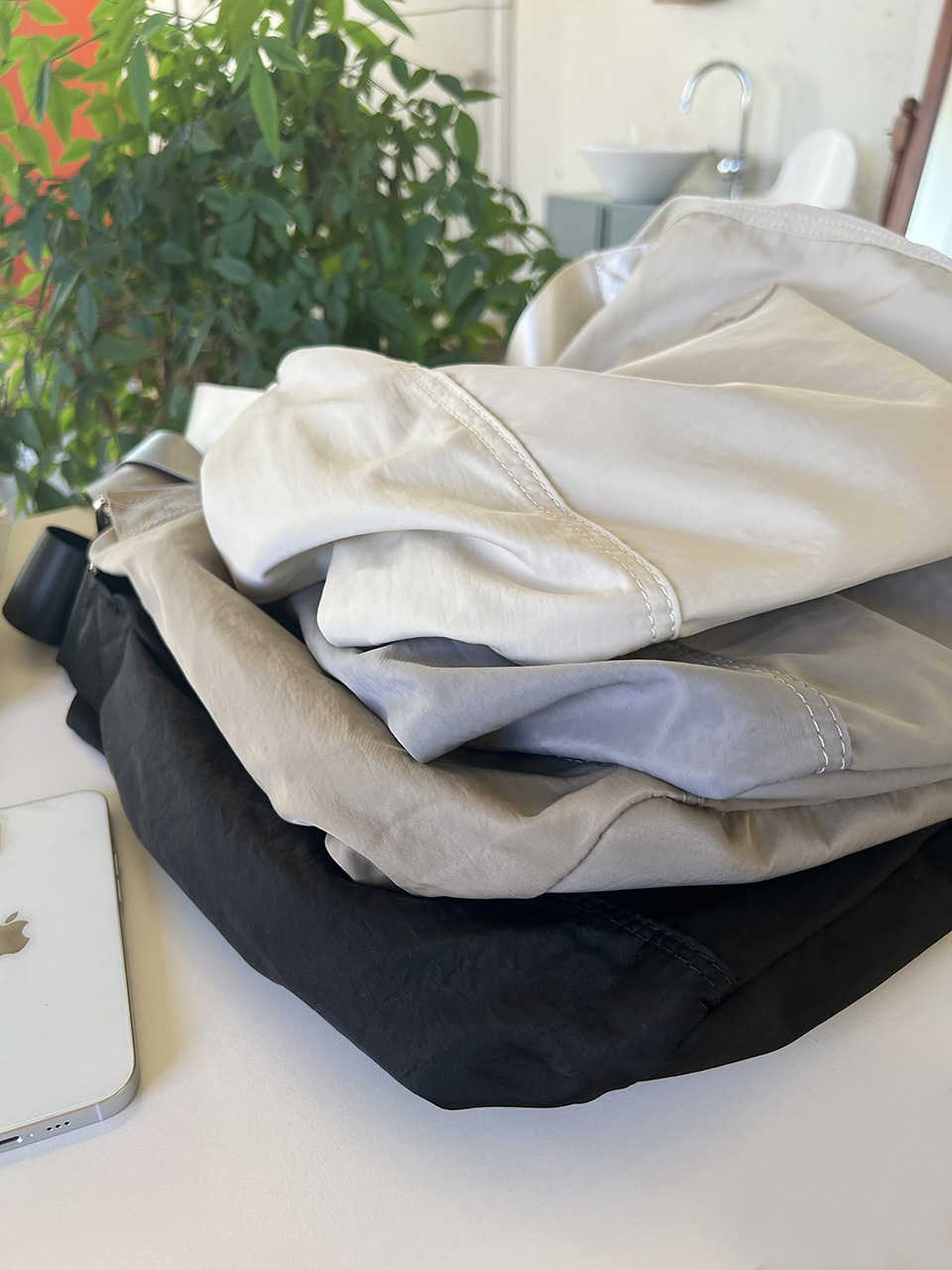 Nylon Zipper Big Cloth Eco Bag (4 colors)