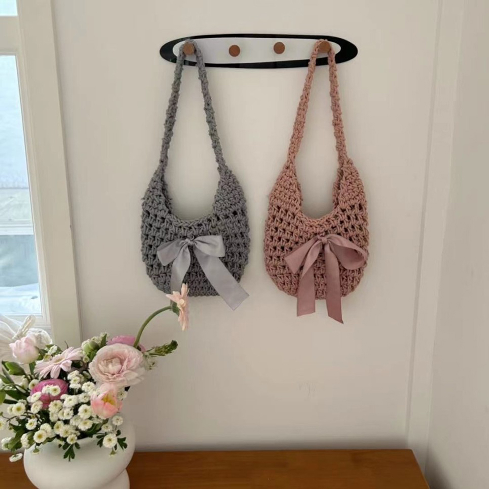 Ribbon Ballet Core Knit Tote Bag (5 colors)