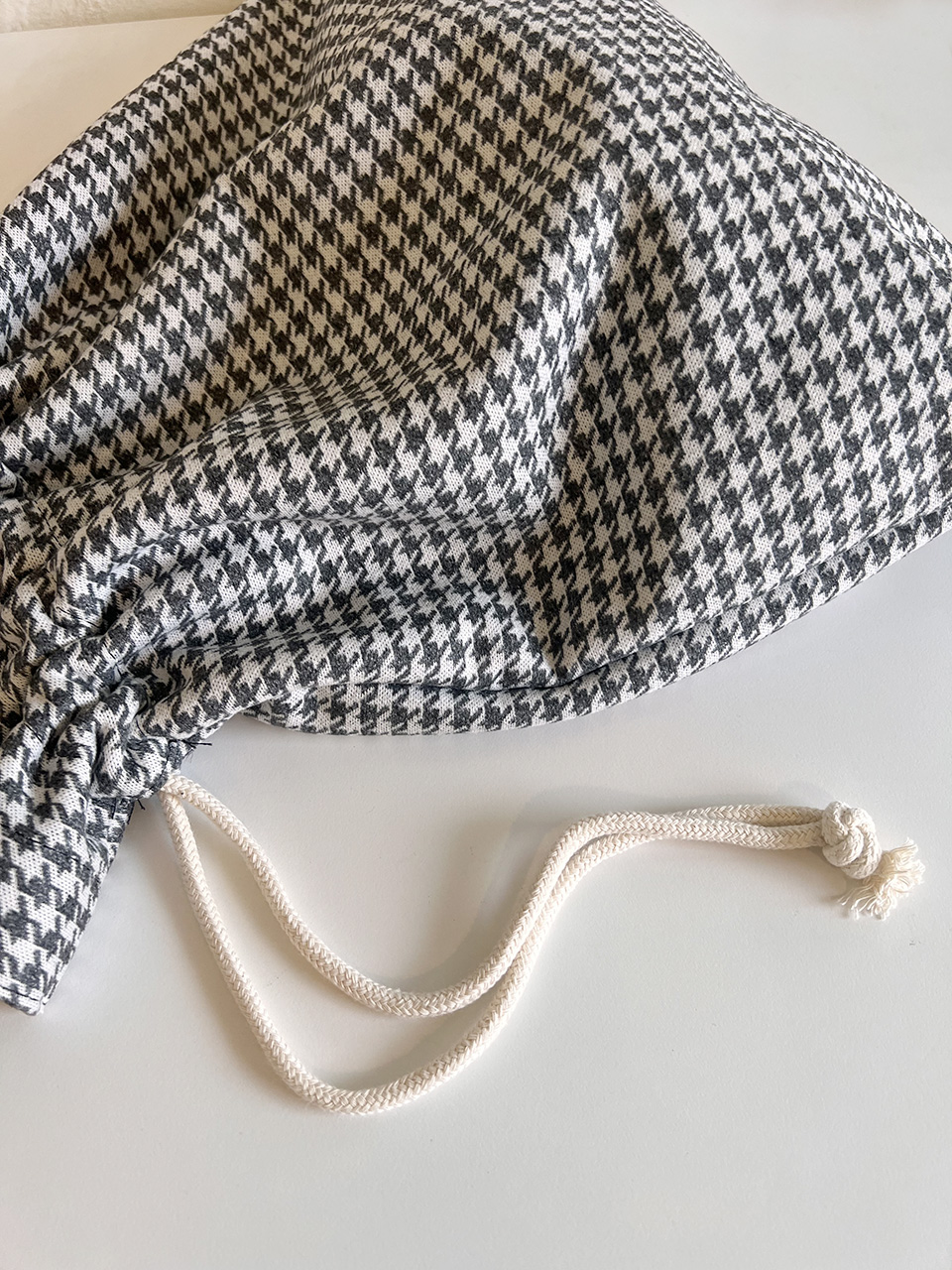 Checkered Bucket Bag Big Shoulder Eco Bag