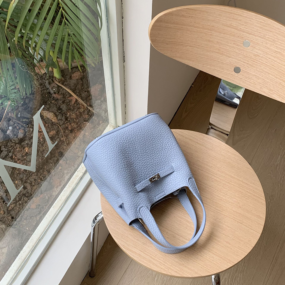 Leather buckle 2-way tote bag (6 colors)