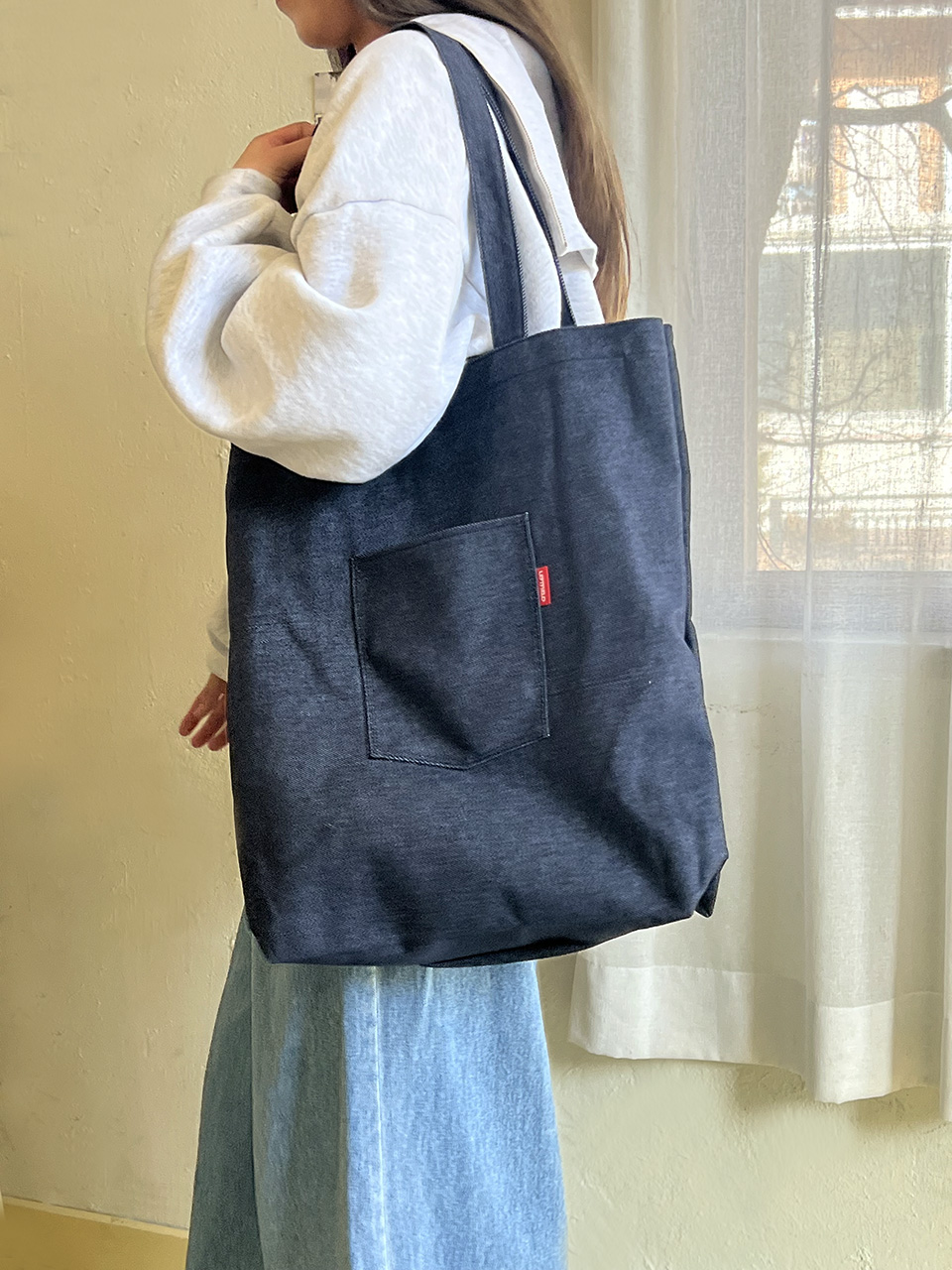 Denim Pocket Oversized Eco Bag