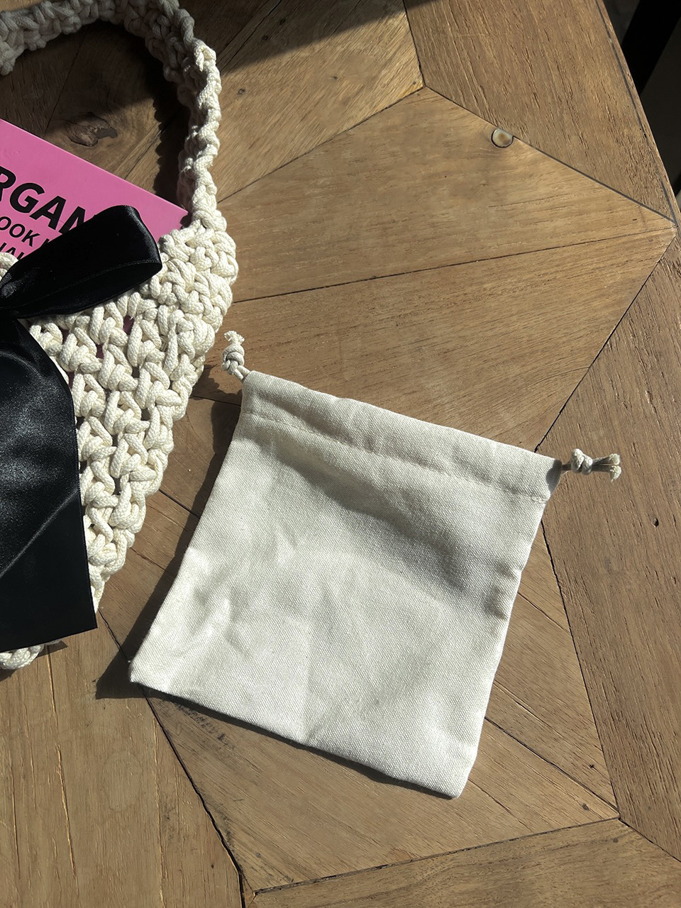 Ribbon Ballet Core Knit Tote Bag (5 colors)