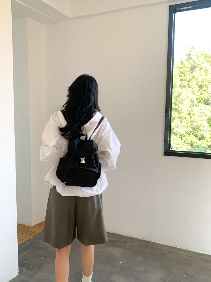Casual nylon mini backpack