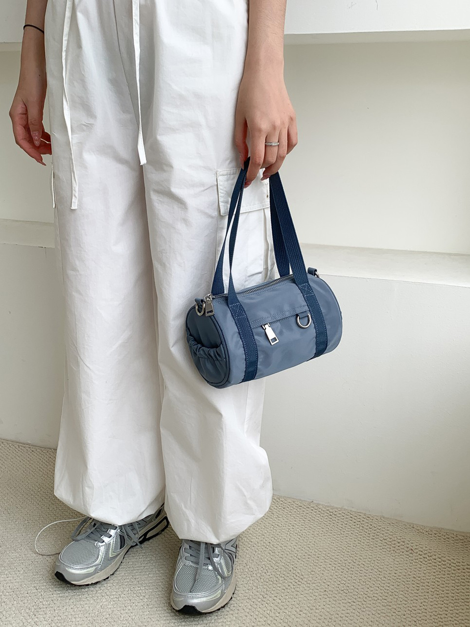 Nylon mini tote bag