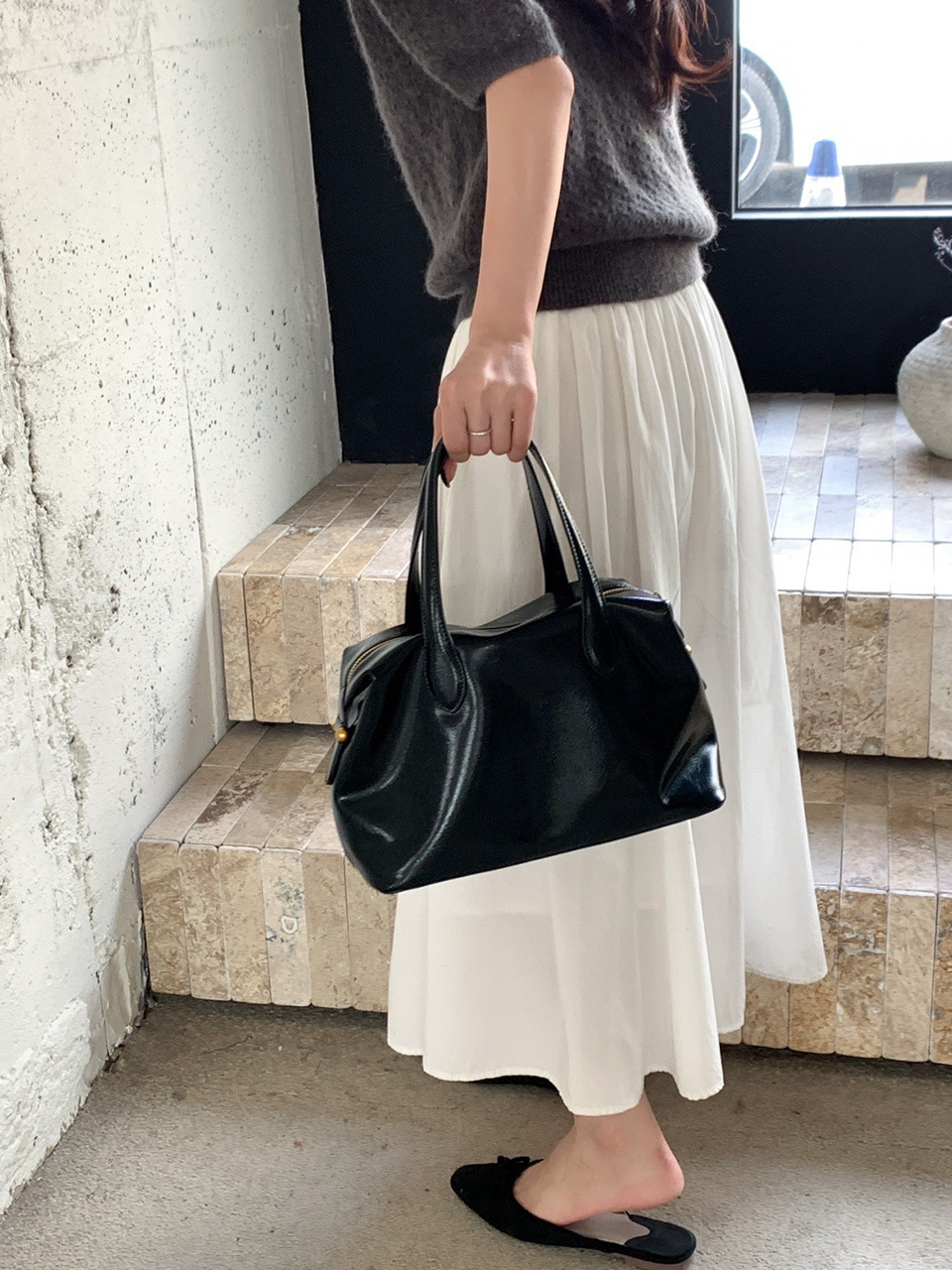 Enamel Square Tote Bag (4 colors)