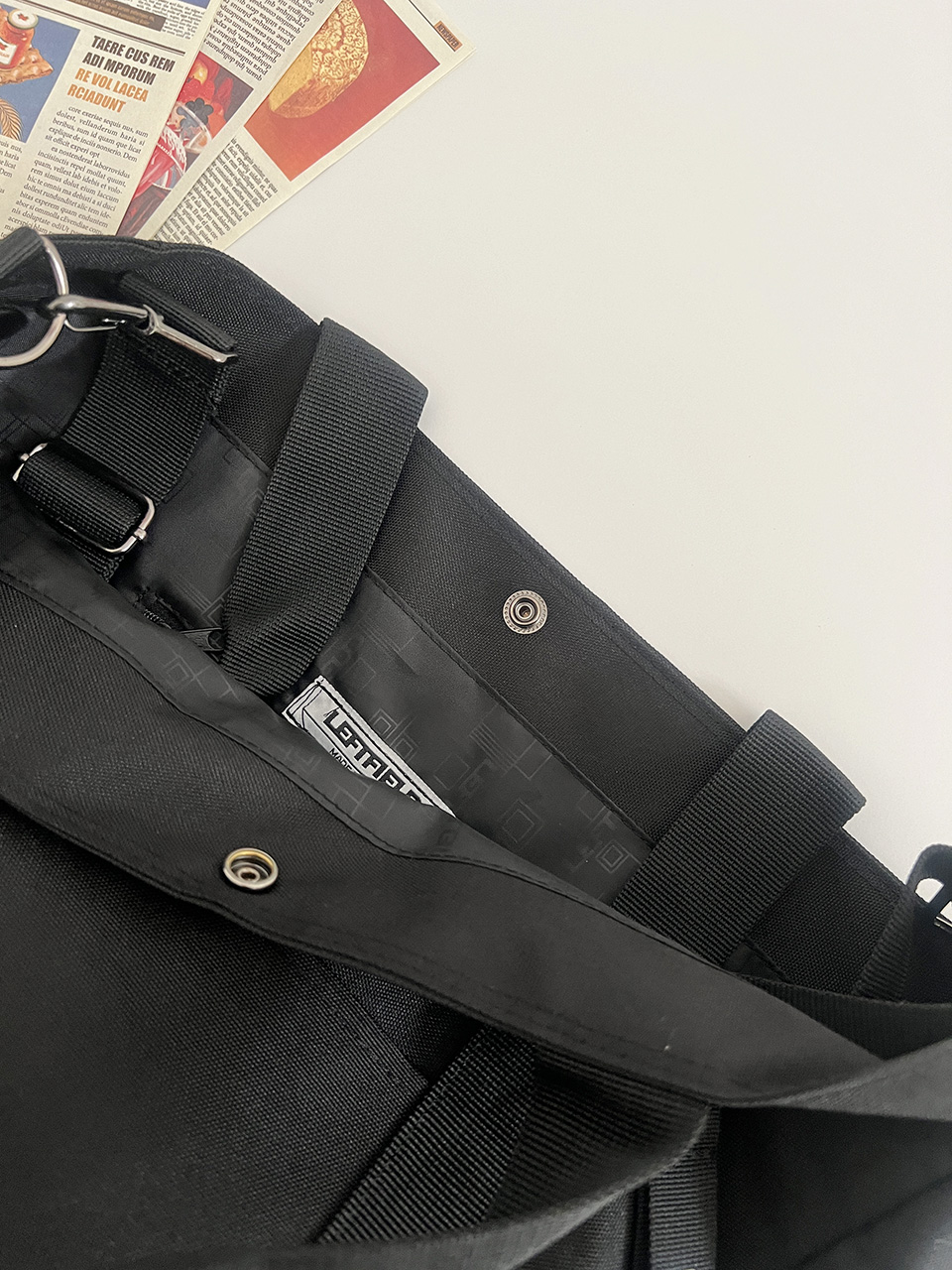 Canvas fabric pocket large cross eco bag
