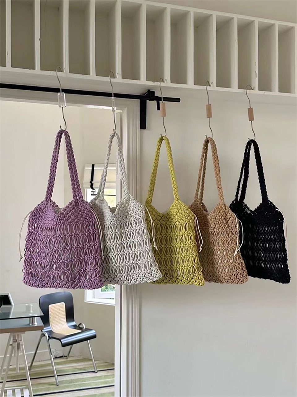 Knitted mesh shoulder bag (5 colors)