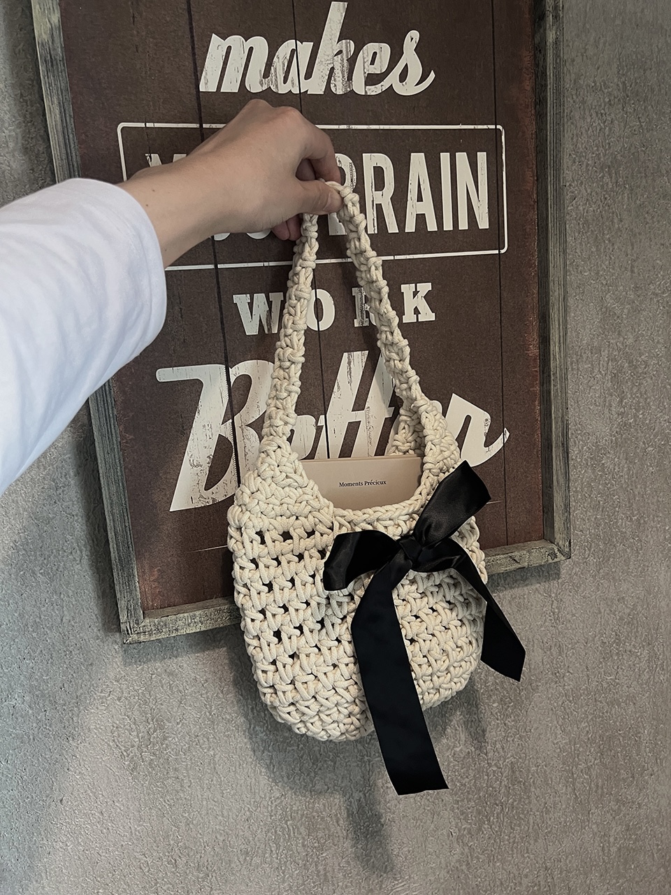 Ribbon Ballet Core Knit Tote Bag (5 colors)