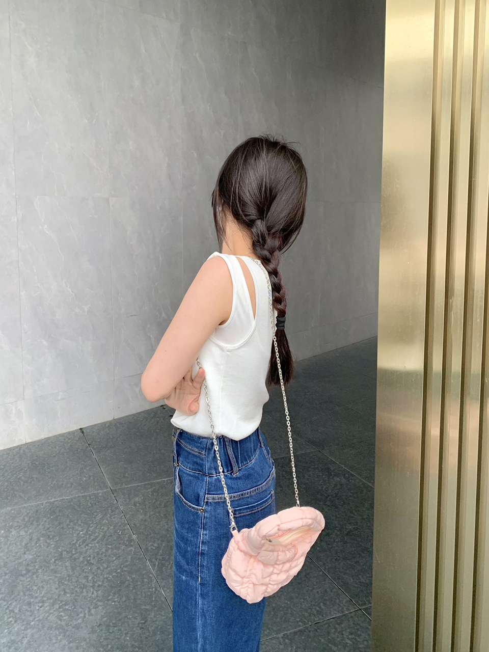 Twoyou Quilted Chain Mini Tote Bag