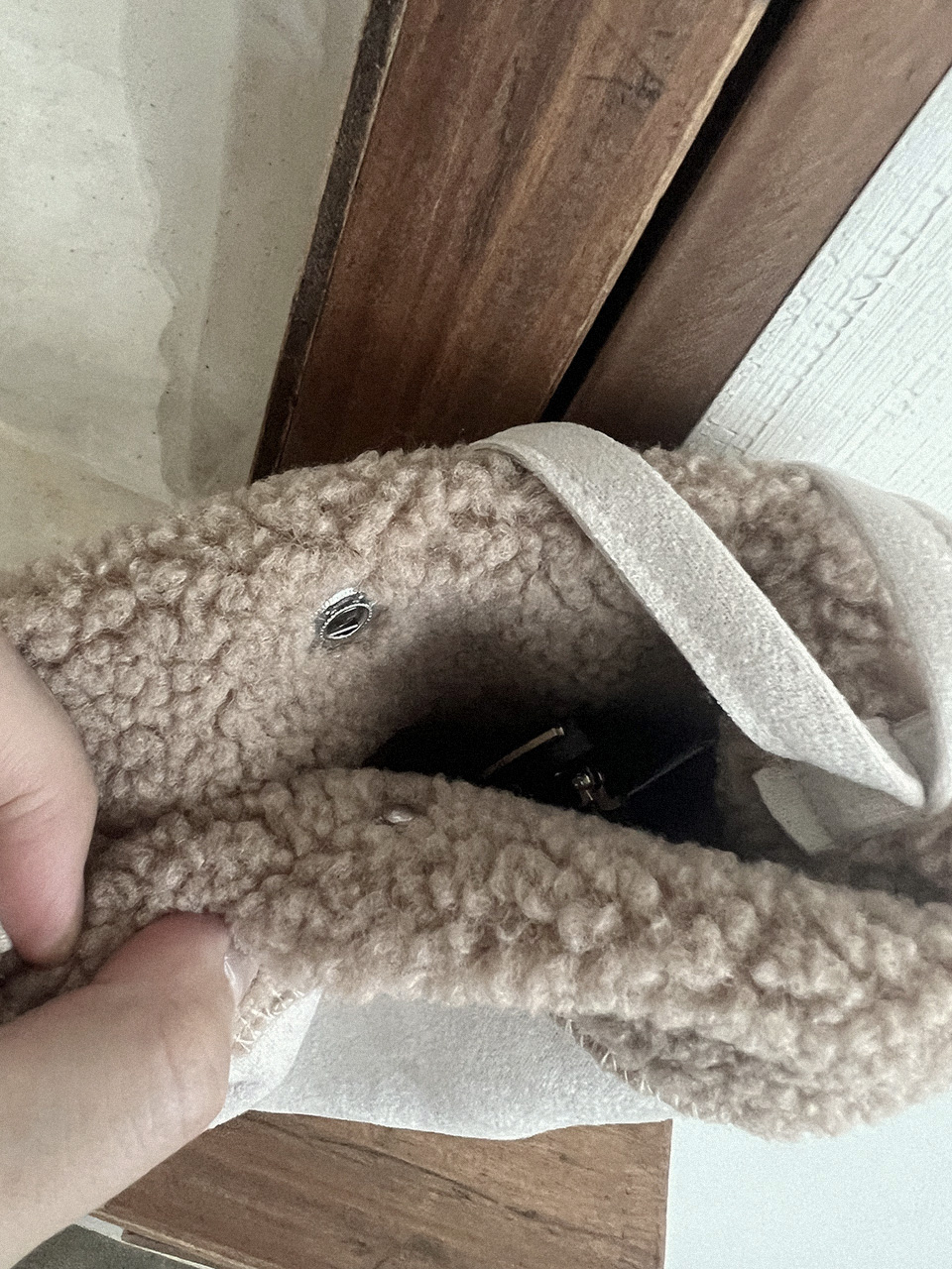Sheepskin Boa Suede Mini Shoulder Bag