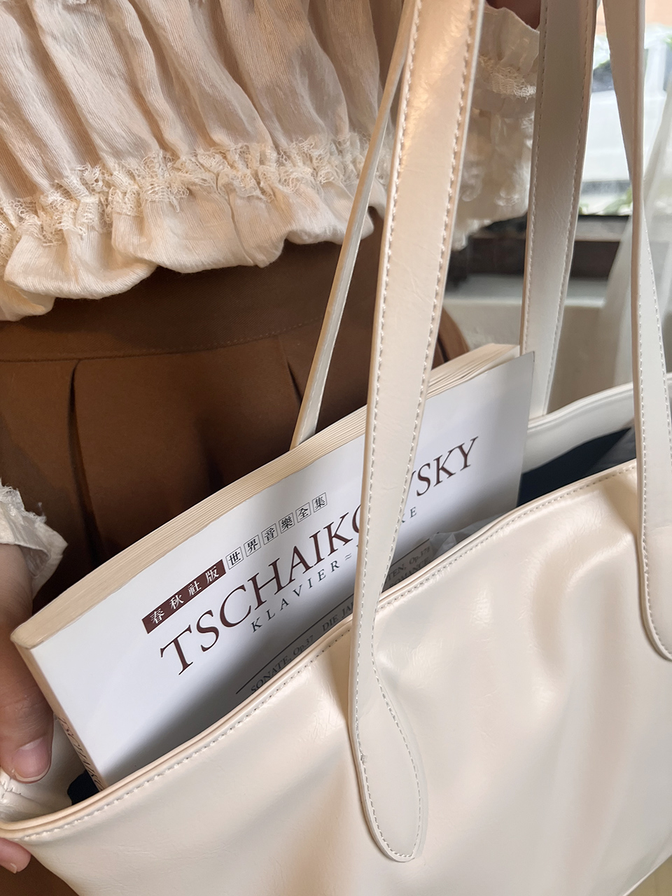 Glossy Square Big Shopper Bag (2 colors)