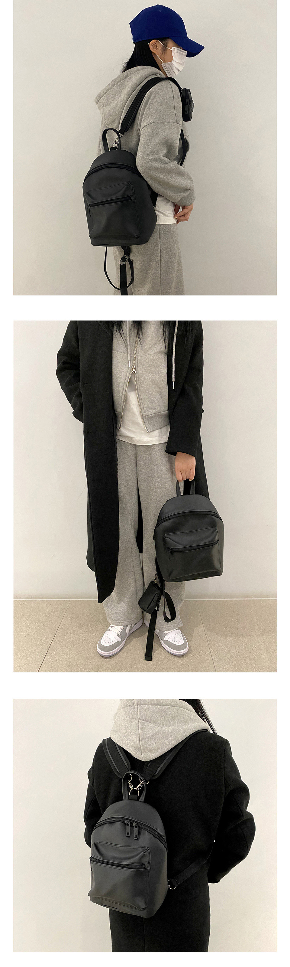 [Unisex] Jeff 2-Way Slingback Backpack (with Pouch Set)