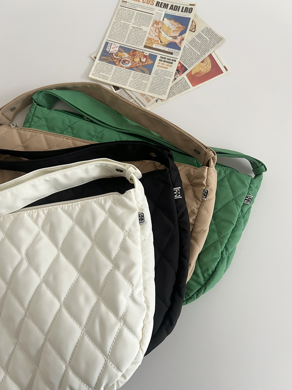 Quilted Down Shoulder Bag (4 colors)