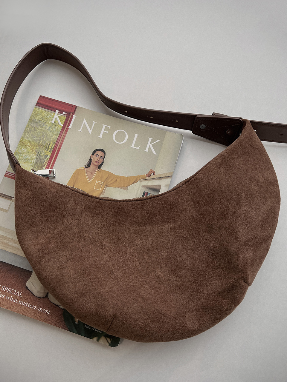 Suede Round Tote Bag/Shoulder Bag