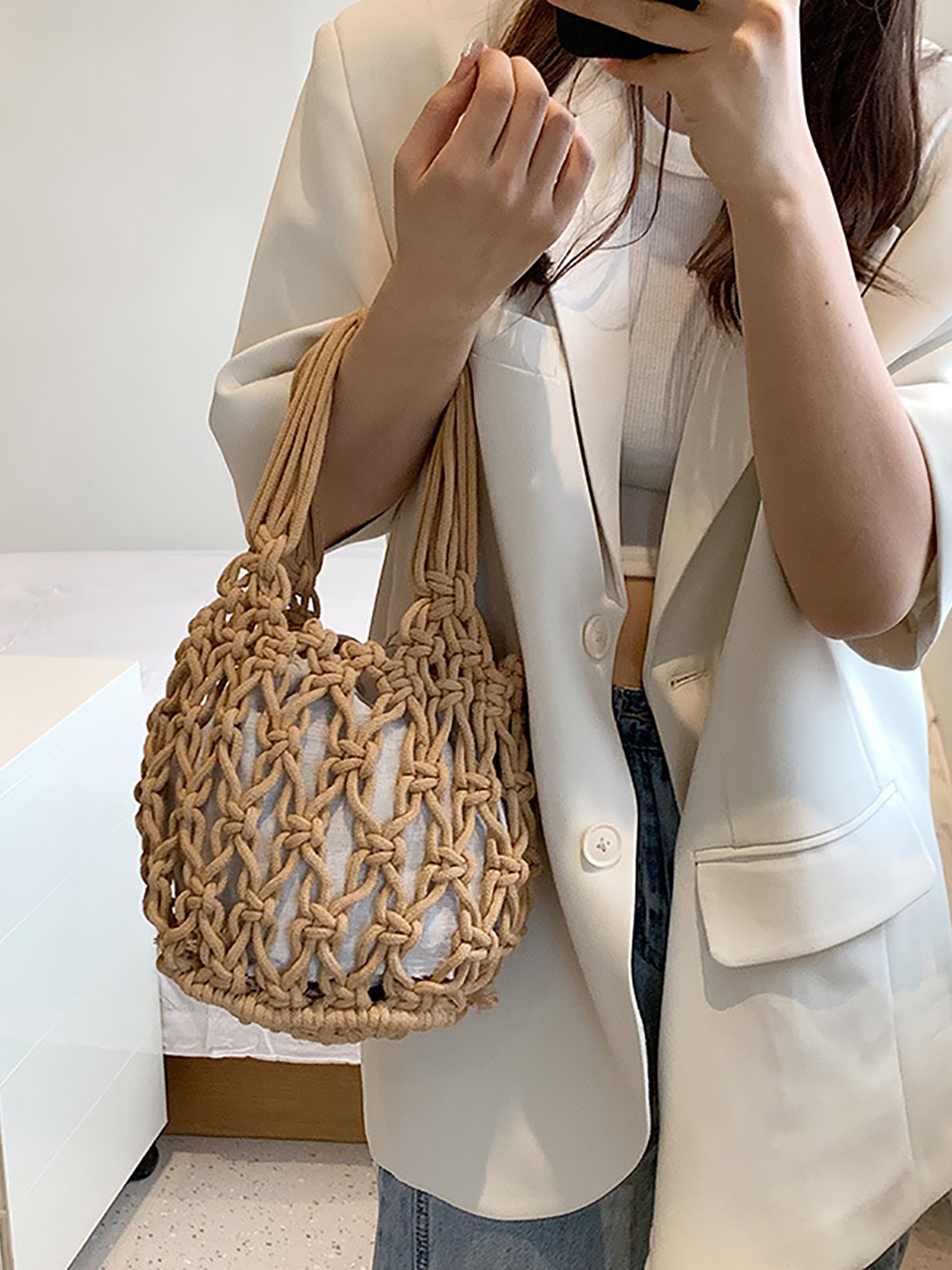 Arte Knitted Net Summer Net Bag